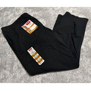 Wrangler Mens Flex Relaxed Fit Cargo Pants Black Size 46x30